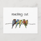 Minimaal | Uitreiking | Vogels op draad Briefkaart (Voorkant)