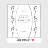 Minimaal uitroletiket voor keukengerei sticker (Vel)