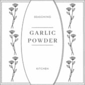 Minimaal uitroletiket voor keukengerei sticker (Voorkant)