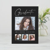 Minimaal uniek Afstudeerder voor Calligrafie-inkt Aankondiging (Staand voorkant)