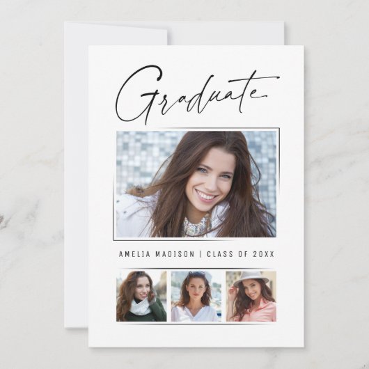 Minimaal uniek Afstudeerder voor Calligrafie-inkt Aankondiging (Voorkant)