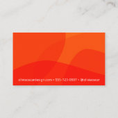 Minimaal uniek rood Sinaasappel Abstracte kunst cr Visitekaartje (Achterkant)