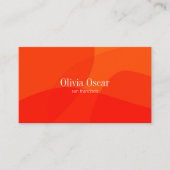 Minimaal uniek rood Sinaasappel Abstracte kunst cr Visitekaartje (Voorkant)