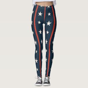 Minimaal USA-sterrenveldpatroon Luxe voor vrouwe Leggings