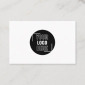 Minimaal Uw Logo Hier Zwart-Wit QR Code Visitekaartje (Voorkant)