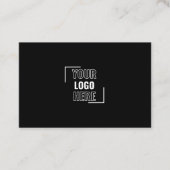 Minimaal Uw Logo Hier Zwart-Wit QR Code Visitekaartje (Voorkant)