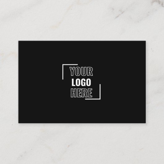 Minimaal Uw Logo Hier Zwart-Wit QR Code Visitekaartje (Voorkant)