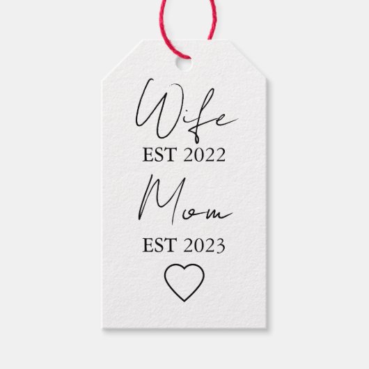 Minimaal Valentijns Cadeau voor Vrouw & Moeder – E Cadeaulabel (Voorkant)