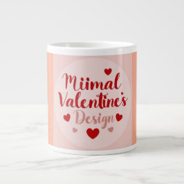 Minimaal Valentijnsdag Liefde Typography Design | Grote Koffiekop