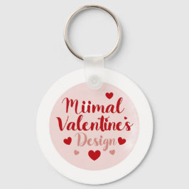 Minimaal Valentijnsdag Liefde Typography Design | Sleutelhanger