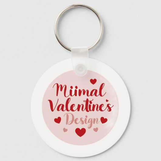 Minimaal Valentijnsdag Liefde Typography Design | Sleutelhanger (Voorkant)