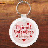 Minimaal Valentijnsdag Liefde Typography Design | Sleutelhanger (Achterkant)