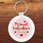 Minimaal Valentijnsdag Liefde Typography Design | Sleutelhanger (Voorkant)