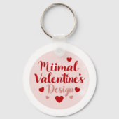 Minimaal Valentijnsdag Liefde Typography Design | Sleutelhanger (Achterkant)