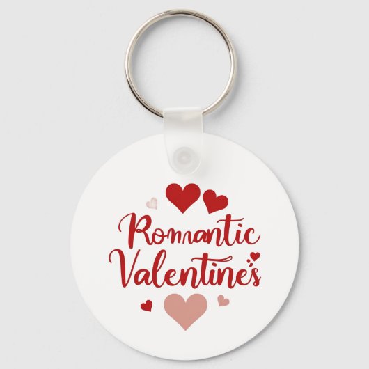 Minimaal Valentijnsdag Liefde Typography Design | Sleutelhanger (Voorkant)