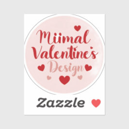 Minimaal Valentijnsdag Liefde Typography Design | Sticker