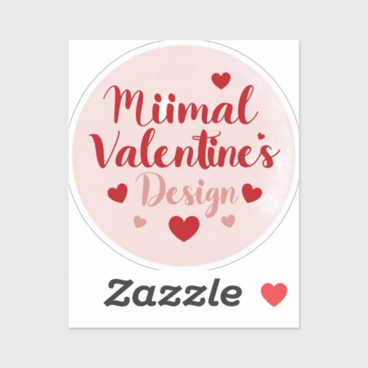 Minimaal Valentijnsdag Liefde Typography Design | Sticker (Vel)