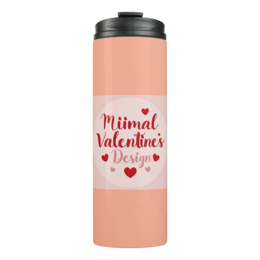Minimaal Valentijnsdag Liefde Typography Design | Thermosbeker (Voorkant)