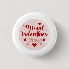 Minimaal Valentijnsdag Liefdes Typography Design | Ronde Button 3,2 Cm