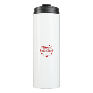 Minimaal Valentijnsdag Liefdes Typography Design | Thermosbeker