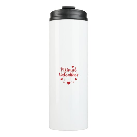 Minimaal Valentijnsdag Liefdes Typography Design | Thermosbeker (Voorkant)
