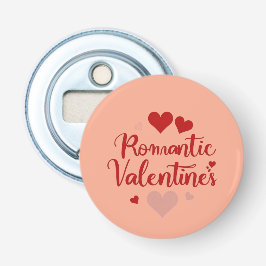 Minimaal Valentijnsdag Liefdes Typography Ontwerp Button Flesopener