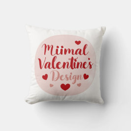Minimaal Valentijnsdag Liefdes Typography Ontwerp Kussen
