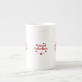 Minimaal Valentijnsdag Liefdes Typography Ontwerp Porselein Kop