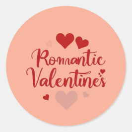 Minimaal Valentijnsdag Liefdes Typography Ontwerp Ronde Sticker