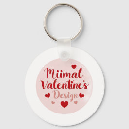 Minimaal Valentijnsdag Liefdestypografie Ontwerp | Sleutelhanger