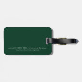 Minimaal van de minimalistische Elegant donkergroe Bagagelabel (Achterkant horizontaal)