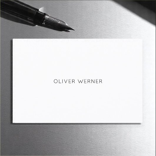 Minimaal van de minimalistische Elegant White Visitekaartje