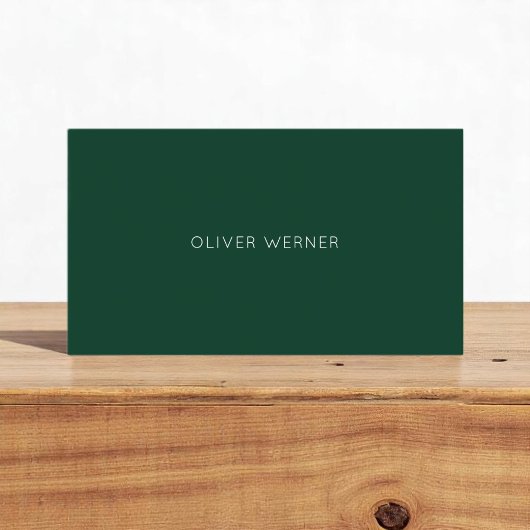 Minimaal van de minimalistische elegante donkergro visitekaartje