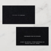 Minimaal van de minimalistische stijl zwart visitekaartje (Voorkant / Achterkant)