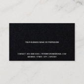 Minimaal van de minimalistische stijl zwart visitekaartje (Achterkant)