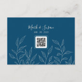 Minimaal Verlaat Chinees Huwelijk RSVP met QR Code (Achterkant)