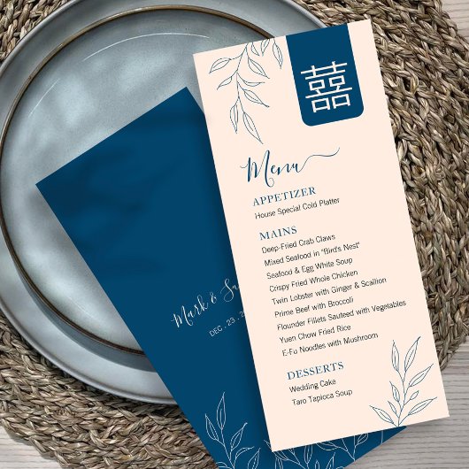 Minimaal Verlaat Chinees Huwelijksmenu in het Enge Menu