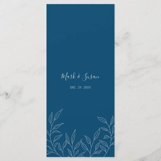 Minimaal Verlaat Chinees Huwelijksmenu in het Enge Menu (Achterkant)