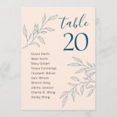 Minimaal Verlof Bruiloft Zitkaarten Kaart (Voorkant)