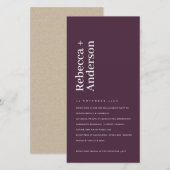 MINIMAAL VERLOVING VOOR TYPOGRAFIE VAN WIJNPLUIMVE BEDANKKAART (Voorkant / Achterkant)