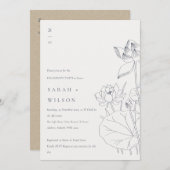 Minimaal Verloving waterloperschets uitnodigen Bedankkaart (Voorkant / Achterkant)