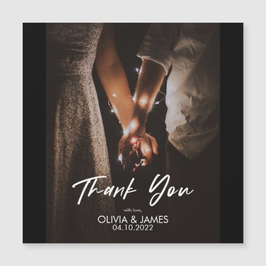 Minimaal Vervang Uw Foto Plat Bedankt Ansichtkaart (Voorkant)