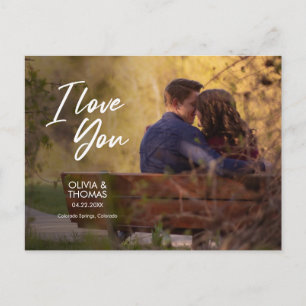 Minimaal vervangen Type Love en Bedankt Foto Postc Feestdagenkaart
