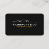 Minimaal Vervoer Auto Taxichauffeur Geel Zwart Visitekaartje (Voorkant)