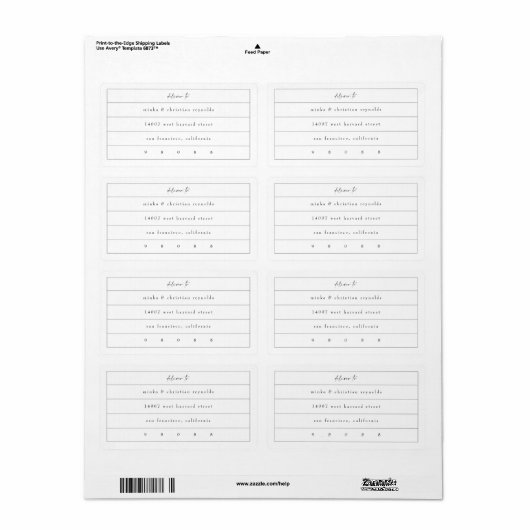 Minimaal verzendadres Labels Business (Full Sheet)