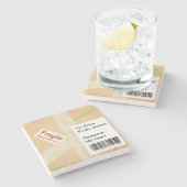 Minimaal verzendvak Aangepaste tekst bevestigen Stenen Onderzetter (Zijkant)