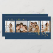 Minimaal vier foto's feestdagenkaart (Voorkant / Achterkant)