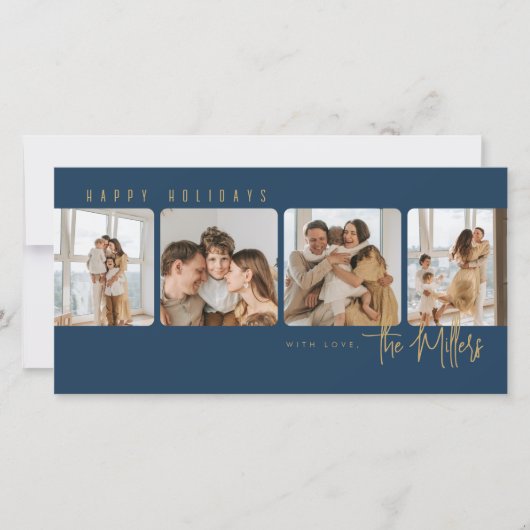 Minimaal vier foto's feestdagenkaart (Voorkant)