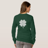Minimaal vierbladig klaversymbool van geluk  t-shirt (Achterkant volledig)