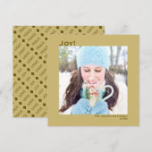 Minimaal vierkant 1 Photo Simple Joy Gold Feestdagenkaart (Voorkant / Achterkant)